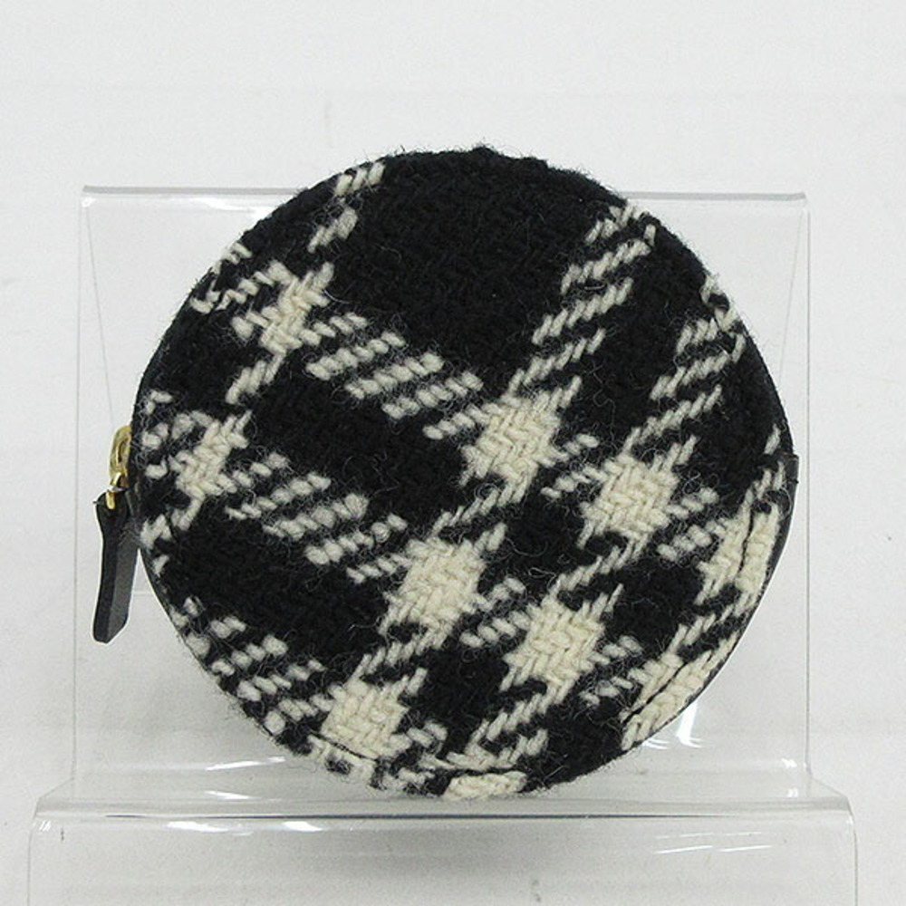 Burberry Check Tweed Black White Wallet - Picture 2 of 6